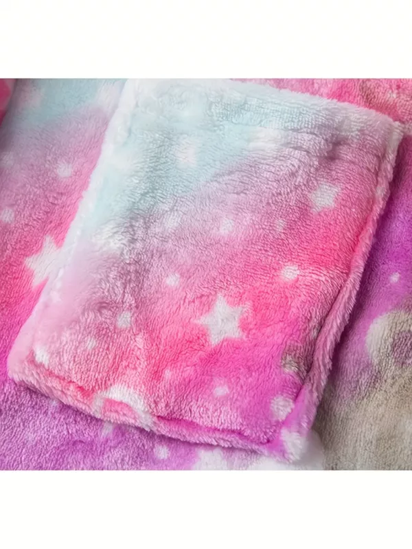 Peignoir enfant à capuche – motif dessin animé doux et confortable pour fille