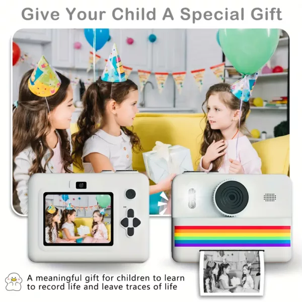 Appareil photo instantané pour enfants – imprimante intégrée et écran LCD