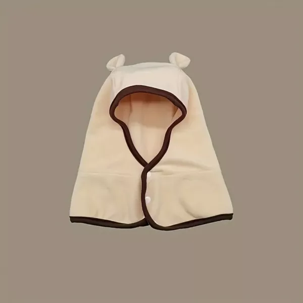 Ensemble bonnet enfant hiver – cache-cou et cagoule motif ours (lot de 2)