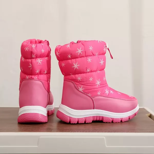 Bottes d’hiver enfant doublées polaire imperméables antidérapantes confortables