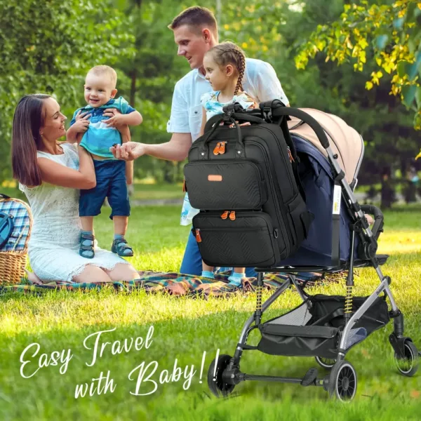 Sac à dos à langer multifonction imperméable pour parents – design pratique