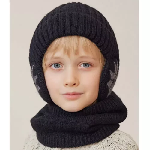 Ensemble bonnet et écharpe hiver enfant – lot de 2 pièces chaud pour l’extérieur
