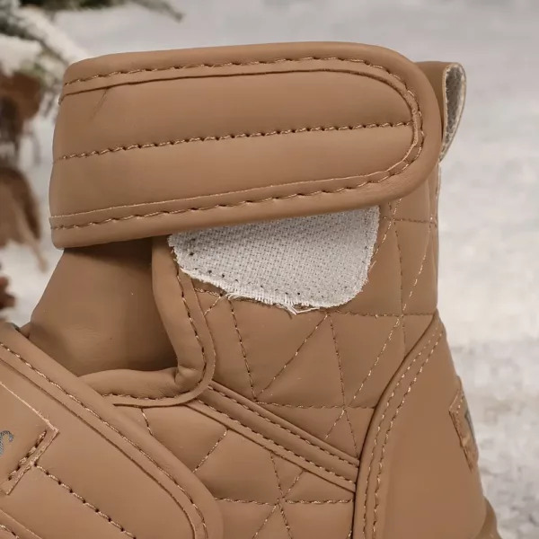 Bottes de neige enfant imperméables doublées fourrure – hiver mixte chaud