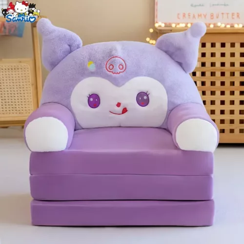 Matelas tatami pliable style japonais en plume avec motif Kuromi dessins animés