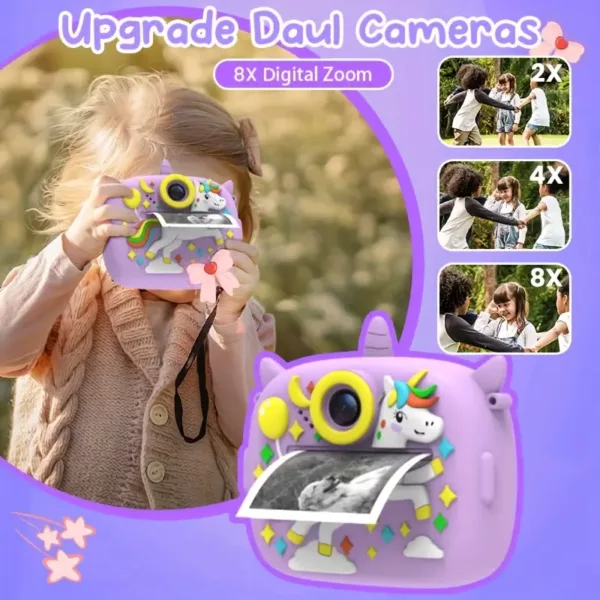 Appareil photo instantané pour enfant – Jouet numérique avec impression intégrée