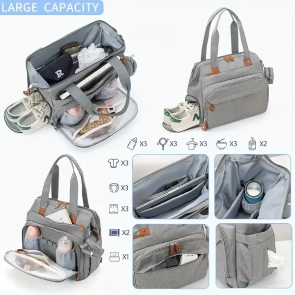 Ensemble sac à langer 2 pièces avec matelas à langer intégré – pratique et élégant