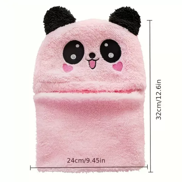 Bonnet bébé avec tour de cou assorti – chaud et doux motif panda hiver