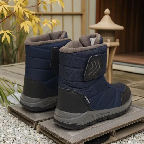 Bottes de neige enfant imperméables en PU – confort et chaleur assurés