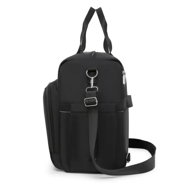 Sac à langer multifonction en tissu Oxford matelassé – rose et gris élégant