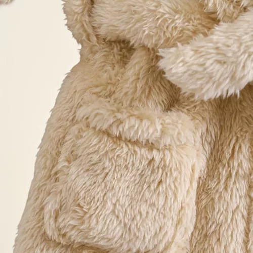 Peignoir enfant en flanelle douce – motif animal brodé, chaud et confortable