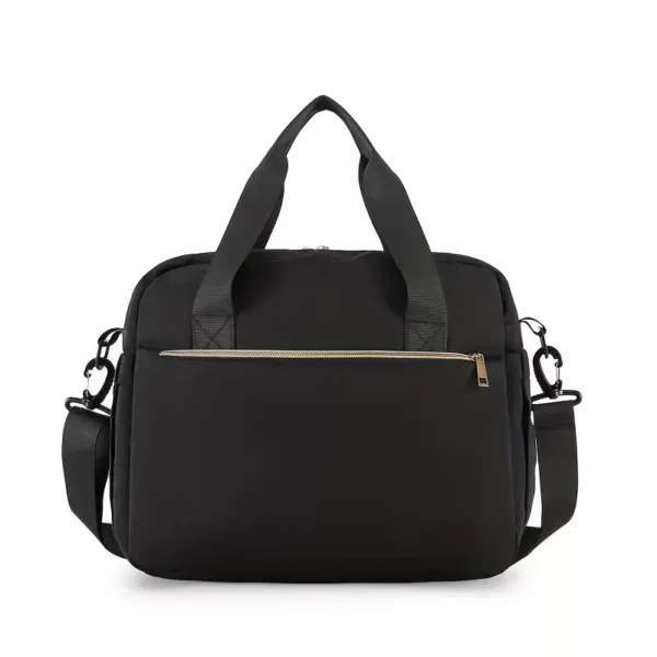 Sac à langer multifonction en tissu Oxford matelassé – rose et gris élégant