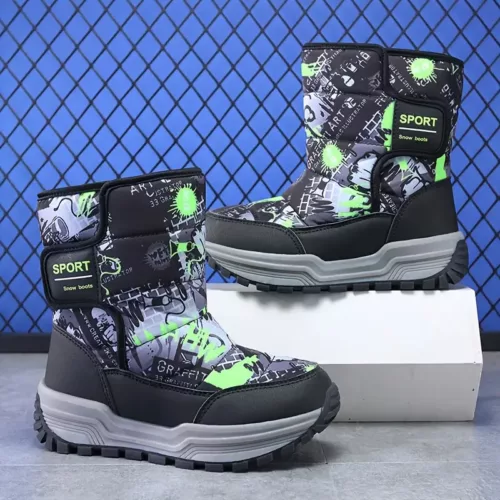 Bottes de neige enfant imperméables et chaudes – antidérapantes et confort outdoor
