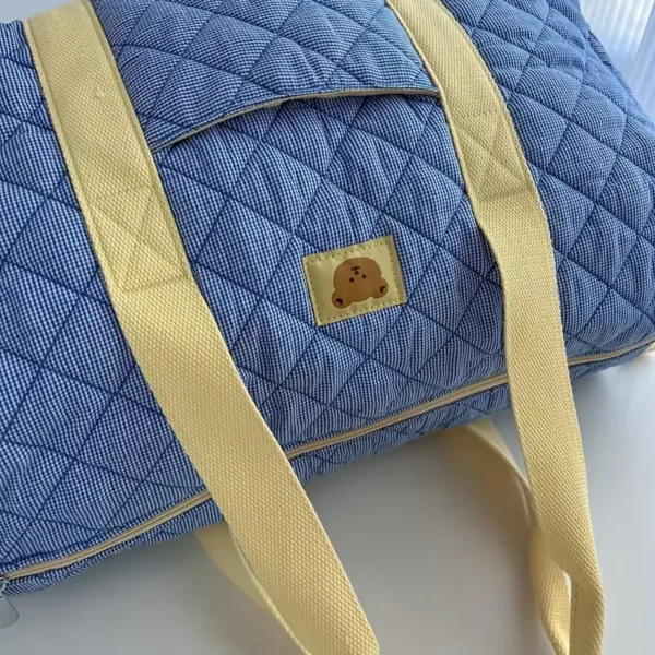 Sac à langer matelassé multifonction – tissu teddy lavable, grande capacité