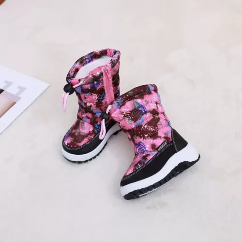 Bottes d'hiver fille avec fermeture éclair et boucle – intérieur chaud doublé