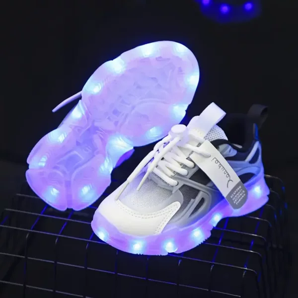 Baskets enfant à LED lumineuses – rechargeables et effet phosphorescent