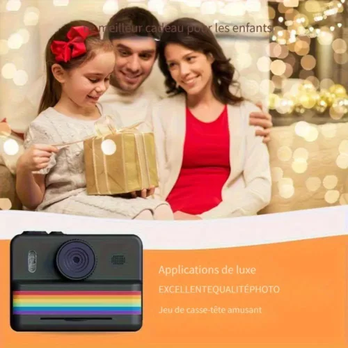 Appareil photo instantané enfant avec impression thermique et double objectif HD