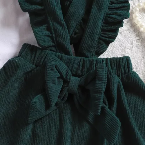 Ensemble robe bébé fille avec haut à manches longues – tenue de naissance douce