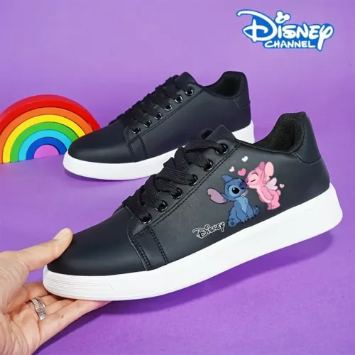 Chaussures de skate unisexes à motif Stitch & Angel – style décontracté Disney