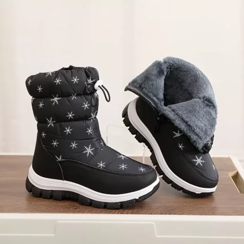 Bottes d’hiver enfant doublées polaire imperméables antidérapantes confortables