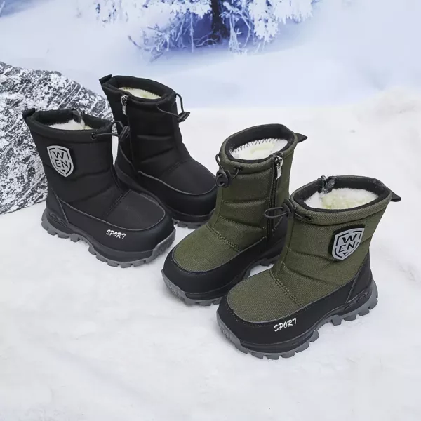 Bottes de neige enfant imperméables fourrées hiver – garçon et fille confortables