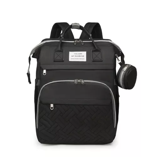 Sac à dos à langer pratique et élégant – compartiments multiples, fermeture zippée