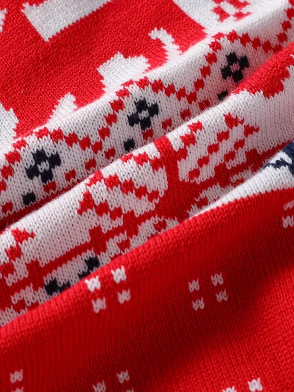 Pull de Noël enfant tricoté motif renne – doux, festif et chaud pour l’hiver
