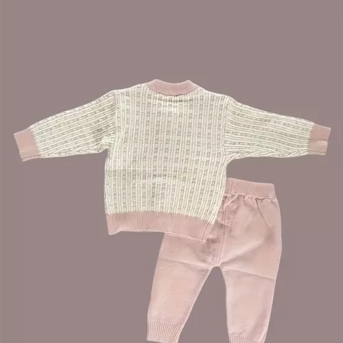 Ensemble naissance fille 3 pièces en tricot – veste, cardigan et pantalon doux