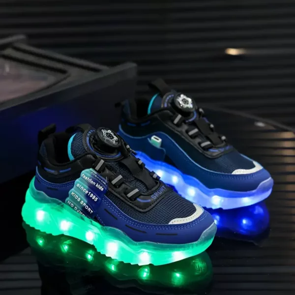 Baskets LED lumineuses rechargeables USB – semelle phosphorescente unisexe