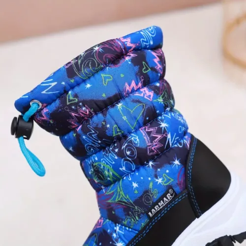Bottes de neige fille mi-mollet imperméables intérieur doux antidérapantes hiver