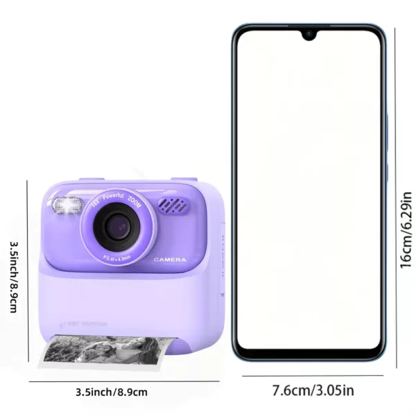 Appareil photo instantané enfant – caméra jouet avec impression thermique intégrée