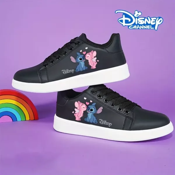 Chaussures de skate unisexes à motif Stitch & Angel – style décontracté Disney