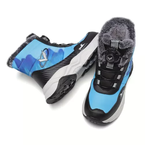 Bottes de neige enfant imperméables doublées fourrure chaude – hiver antidérapantes