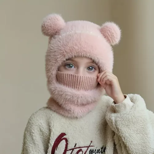 Ensemble hiver enfant 3 pièces – bonnet, écharpe et cache-cou doux et chaud