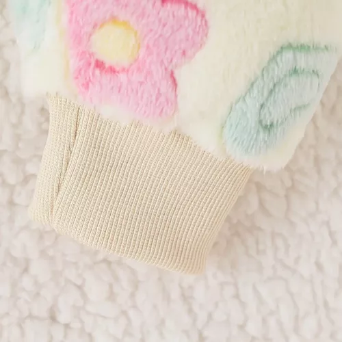 Ensemble layette naissance bébé fille – motif floral en polyester doux