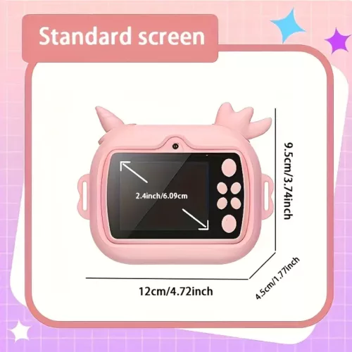 Appareil photo instantané enfant avec impression thermique – licorne ludique 48MP
