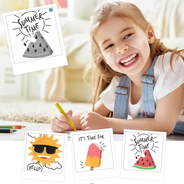 Appareil photo instantané enfant avec impression thermique – USB, 3 papiers inclus