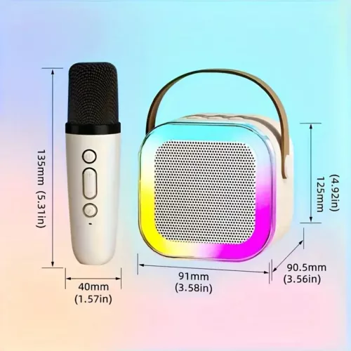 Mini haut-parleur Bluetooth avec changement de voix et lumière LED intégrée