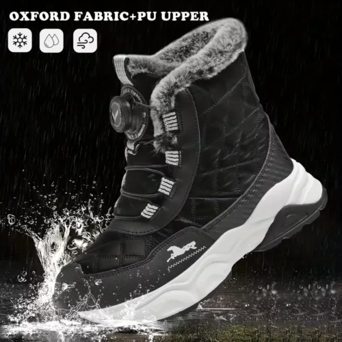 Bottes de neige enfant imperméables doublées fourrure chaude – hiver antidérapantes
