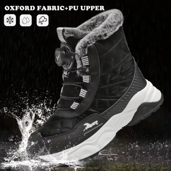 Bottes de neige enfant imperméables doublées fourrure chaude – hiver antidérapantes