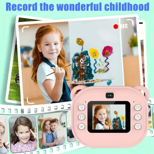 Appareil photo instantané enfant avec impression thermique et fonction vidéo dessin