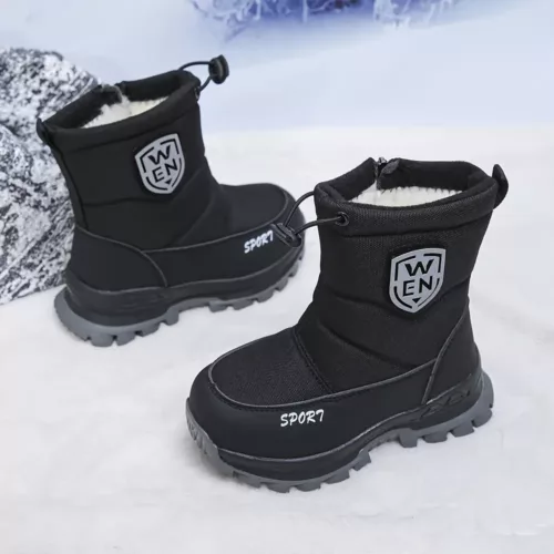 Bottes de neige enfant doublées polaire – tige nylon et semelle antidérapante