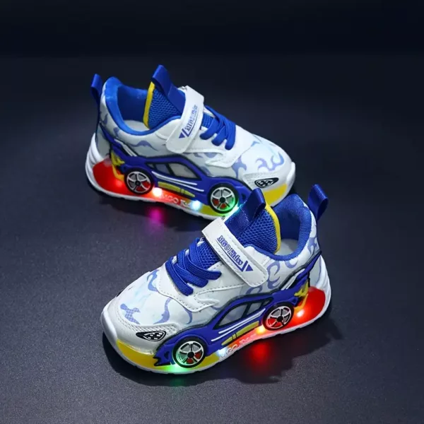 Baskets LED garçon avec lumières intégrées – sneakers sport clignotantes tendance