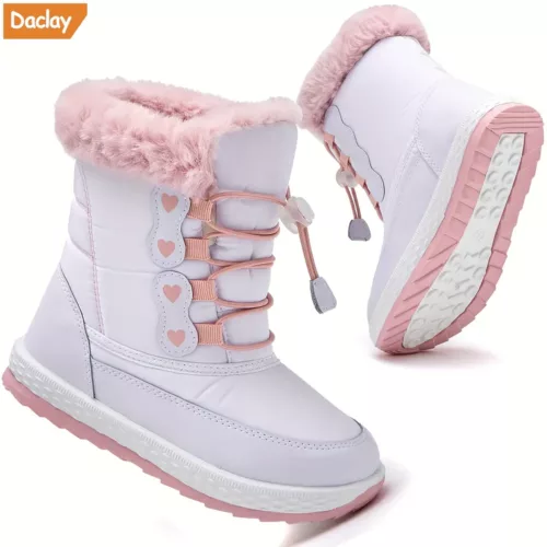 Bottes de neige montantes enfant imperméables – intérieur chaud et antidérapantes