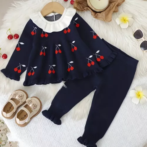 Tenue de naissance bébé fille – Ensemble legging à motif fruité d'hiver