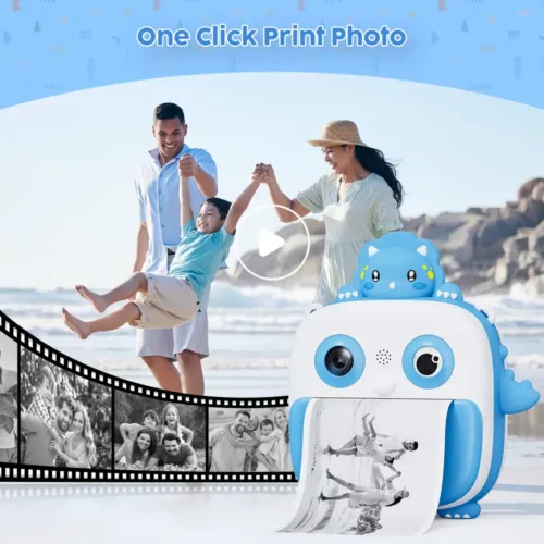 Appareil photo instantané enfant 1080P avec impression et carte 32 Go – Jouet ludique