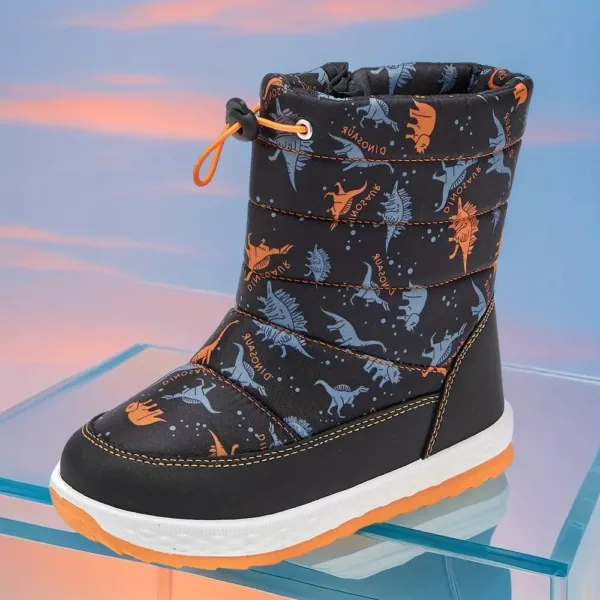 Bottes de neige enfant avec motifs dinosaure – imperméables et chaudes