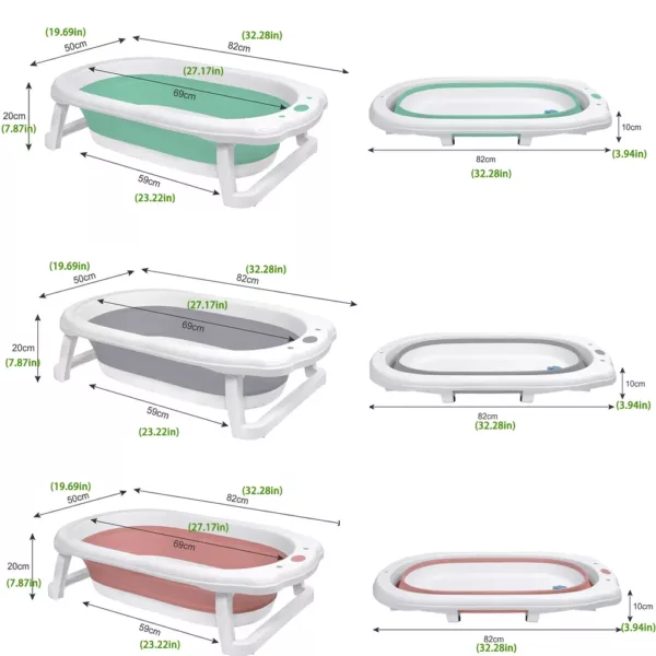 Bidet bébé pliable avec tapis amovible – bain ergonomique portable sécurisé