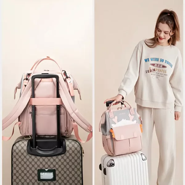 Sac à dos bébé fille isotherme – compartiment sec/humide et poches isolées