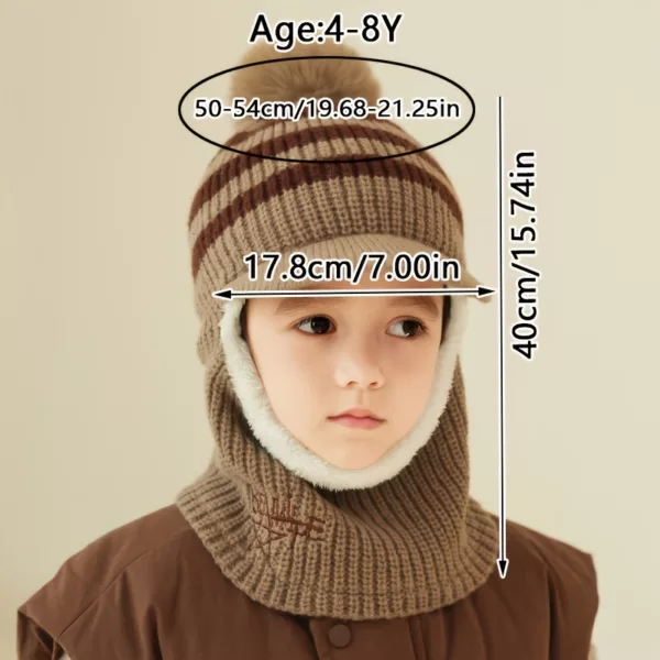 Tour de cou enfant hiver avec capuche chaude – doublé polaire et protège-oreilles