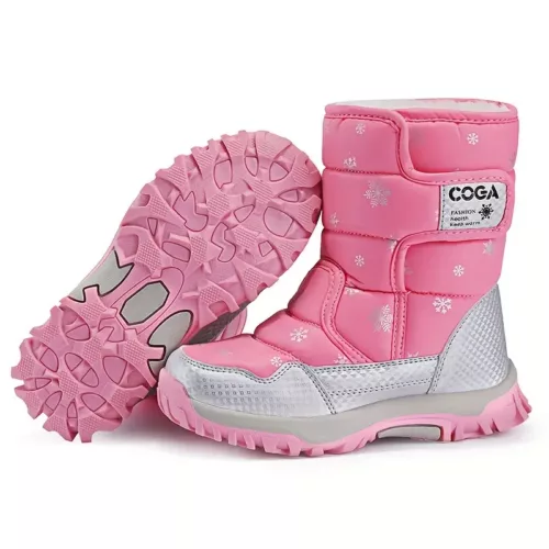 Bottes de neige enfant fourrées imperméables – look décontracté chaud garçon fille